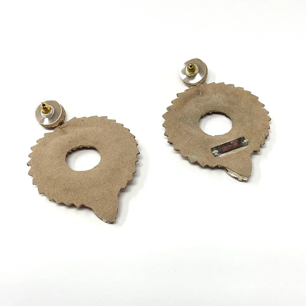 Anthropologie Deepa Gurnani Beaded Circle Drop Earrings - Picture 4 of 4